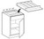Ideal Cabinetry Manhattan High Gloss White Utensil Divider Tray - UTD15-MHW