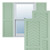 Ekena Millwork Two Panel Chevron Modern Style Fixed Mount Shutters - Painted Expanded Cellular PVC - TFP101CV12X070SG