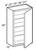 Ideal Cabinetry Manhattan High Gloss Metallic Wall Cabinet - W0942-MHM