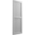 Ekena Millwork Two Panel Chevron Modern Style Fixed Mount Shutters - Painted Expanded Cellular PVC - TFP101CV15X036PR