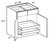 Ideal Cabinetry Manhattan High Gloss Metallic Base Cabinet - B36-2T-MHM