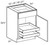 Ideal Cabinetry Manhattan High Gloss Metallic Base Cabinet - B12-2T-MHM