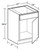 Ideal Cabinetry Manhattan High Gloss Metallic Base Cabinet - SB21-MHM