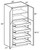 Ideal Cabinetry Manhattan High Gloss Metallic Pantry Cabinet - U242484-4T-MHM
