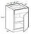 Ideal Cabinetry Manhattan High Gloss Metallic Single Door Vanity Base Cabinet - VB1521-MHM