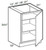 Ideal Cabinetry Manhattan High Gloss Metallic Single Full Height Door Vanity Base Cabinet - VB1221FH-MHM