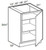 Ideal Cabinetry Manhattan High Gloss Metallic Single Full Height Door Vanity Base Cabinet - VB1821FH-MHM