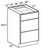 Ideal Cabinetry Manhattan High Gloss Metallic Vanity Base Drawer - VBD1221-MHM