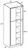 Ideal Cabinetry Manhattan High Gloss Metallic Two Door Linen Cabinet - VLC242184-MHM
