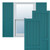 Ekena Millwork Farmhouse/Flat Panel Combination Fixed Mount Shutters - Painted Expanded Cellular PVC - TFP101FC12X025AN