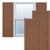 Ekena Millwork Farmhouse/Flat Panel Combination Fixed Mount Shutters - Painted Expanded Cellular PVC - TFP101FC12X025BT