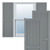 Ekena Millwork Farmhouse/Flat Panel Combination Fixed Mount Shutters - Painted Expanded Cellular PVC - TFP101FC12X025CH