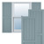 Ekena Millwork Farmhouse/Flat Panel Combination Fixed Mount Shutters - Painted Expanded Cellular PVC - TFP101FC12X025SB