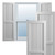 Ekena Millwork Farmhouse/Flat Panel Combination Fixed Mount Shutters - Painted Expanded Cellular PVC - TFP101FC12X026PR