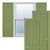 Ekena Millwork Farmhouse/Flat Panel Combination Fixed Mount Shutters - Painted Expanded Cellular PVC - TFP101FC12X029MG