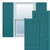 Ekena Millwork Farmhouse/Flat Panel Combination Fixed Mount Shutters - Painted Expanded Cellular PVC - TFP101FC12X030AN