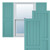 Ekena Millwork Farmhouse/Flat Panel Combination Fixed Mount Shutters - Painted Expanded Cellular PVC - TFP101FC12X030PT