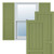 Ekena Millwork Farmhouse/Flat Panel Combination Fixed Mount Shutters - Painted Expanded Cellular PVC - TFP101FC12X033MG