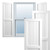 Ekena Millwork Farmhouse/Flat Panel Combination Fixed Mount Shutters - Painted Expanded Cellular PVC - TFP101FC12X033WH