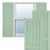 Ekena Millwork Farmhouse/Flat Panel Combination Fixed Mount Shutters - Painted Expanded Cellular PVC - TFP101FC12X036SG