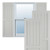 Ekena Millwork Farmhouse/Flat Panel Combination Fixed Mount Shutters - Painted Expanded Cellular PVC - TFP101FC12X036ST