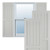 Ekena Millwork Farmhouse/Flat Panel Combination Fixed Mount Shutters - Painted Expanded Cellular PVC - TFP101FC12X037ST