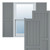 Ekena Millwork Farmhouse/Flat Panel Combination Fixed Mount Shutters - Painted Expanded Cellular PVC - TFP101FC12X039CH