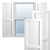 Ekena Millwork Farmhouse/Flat Panel Combination Fixed Mount Shutters - Painted Expanded Cellular PVC - TFP101FC12X053WH