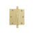 Grandeur Hardware - 3.5" Ball Tip Residential Hinge with Square Corners - Unlacquered Brass - BALHNG - 808994