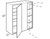 Mantra Cabinetry - Classic Paint - Wall Corner Single Door Cabinets - WC3642S-CLASSIC SNOW