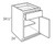 Mantra Cabinetry - Classic Paint - Base Single Door Cabinets - B12R-CLASSIC SNOW