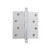 Grandeur Hardware - 4" Ball Tip Residential Hinge with Square Corners - Bright Chrome - BALHNG - 809004