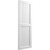 Ekena Millwork Farmhouse/Flat Panel Combination Fixed Mount Shutters - Primed Expanded Cellular PVC - TFP101FC18X025UN