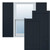 Ekena Millwork Farmhouse/Flat Panel Combination Fixed Mount Shutters - Painted Expanded Cellular PVC - TFP101FC18X080OB