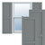 Ekena Millwork Farmhouse/Flat Panel Combination Fixed Mount Shutters - Painted Expanded Cellular PVC - TFP101FPF12X036CH