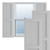 Ekena Millwork Farmhouse/Flat Panel Combination Fixed Mount Shutters - Painted Expanded Cellular PVC - TFP101FPF12X036PR