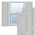 Ekena Millwork Farmhouse/Flat Panel Combination Fixed Mount Shutters - Painted Expanded Cellular PVC - TFP101FPF12X036ST