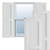 Ekena Millwork Farmhouse/Flat Panel Combination Fixed Mount Shutters - Painted Expanded Cellular PVC - TFP101FPF12X036WH