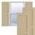 Ekena Millwork Farmhouse/Flat Panel Combination Fixed Mount Shutters - Painted Expanded Cellular PVC - TFP101FPF12X037NT