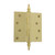 Grandeur Hardware - 4" Steeple Tip Residential Hinge with Square Corners - Polished Brass - STEHNG - 813060
