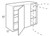 Mantra Cabinetry - Omni Paint - Wall Corner Single Door Cabinets - WC3630S-OMNI SNOW