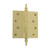 Grandeur Hardware - 4" Steeple Tip Residential Hinge with Square Corners - Unlacquered Brass - STEHNG - 814558