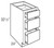 Mantra Cabinetry - Omni Paint - Universal Design - 3 Drawer Base Cabinets - 3DB1532.5-OMNI SNOW
