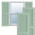 Ekena Millwork Farmhouse/Flat Panel Combination Fixed Mount Shutters - Painted Expanded Cellular PVC - TFP101LVF12X025SG