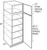 Mantra Cabinetry - Omni Paint - Utility Single Door Cabinets - U188424R-OMNI SNOW