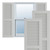 Ekena Millwork Farmhouse/Flat Panel Combination Fixed Mount Shutters - Painted Expanded Cellular PVC - TFP101LVF12X033ST