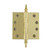 Grandeur Hardware - 4" Steeple Tip Heavy Duty Hinge with Square Corners - Unlacquered Brass - STEHNG - 814589