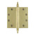 Grandeur Hardware - 4.5" Steeple Tip Heavy Duty Hinge with Square Corners - Polished Brass - STEHNG - 819956