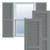 Ekena Millwork Farmhouse/Flat Panel Combination Fixed Mount Shutters - Painted Expanded Cellular PVC - TFP101LVF15X026CH