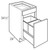 Mantra Cabinetry - Omni Paint - Base Wastebasket Cabinets - BWB18-OMNI MINERAL